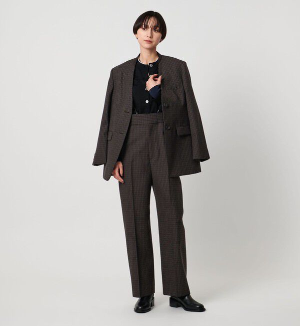 UNITED ARROWS「ガンクラブ チェック ジャケット」|ノーカラージャケット|