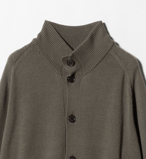 UNITED ARROWS「YAMAGATA ミドルゲージ レイズドネック ニット」|カーディガン|