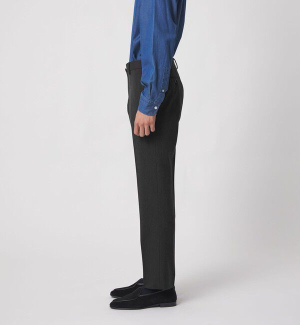 UNITED ARROWS「トロピカル ツイル サイドエクステンド ノープリーツスラックス COMFORT EASY‐MODEL ウォッシャブル 2WAY」|スラックス|