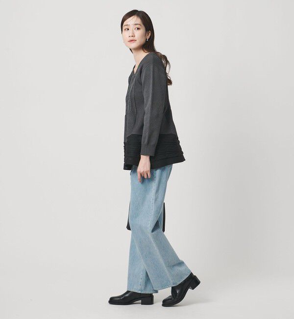 UNITED ARROWS「ケーブル Vネック ニット ‐ウォッシャブル‐」|ニット・セーター|