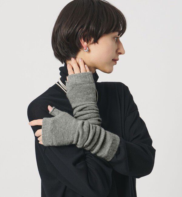 UNITED ARROWS「【別注】＜Johnstons of Elgin＞カシミヤ ロング フィンガーレスグローブ」|手袋|