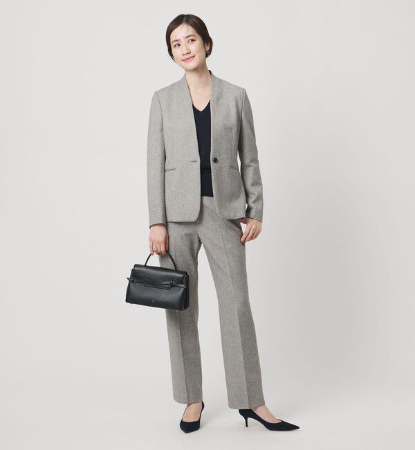 UNITED ARROWS「ツイードライク ノーカラージャケット」|ノーカラージャケット|