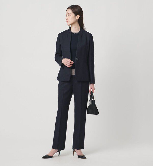 UNITED ARROWS「ツイードライク ノーカラージャケット」|ノーカラージャケット|