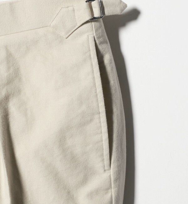 UNITED ARROWS「モールスキン 1プリーツ スラックス」|スラックス|