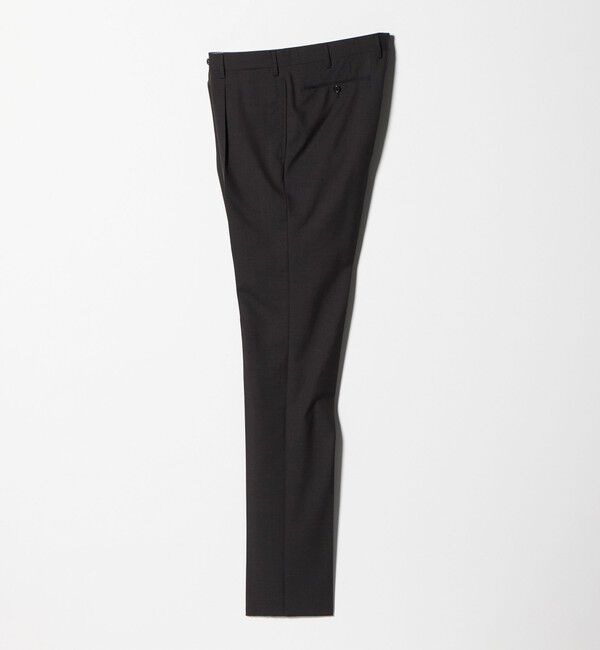 UNITED ARROWS「＜SOVEREIGN＞ウール トロピカル １プリーツ テーパード スラックス」|チノ|DK.BROWN