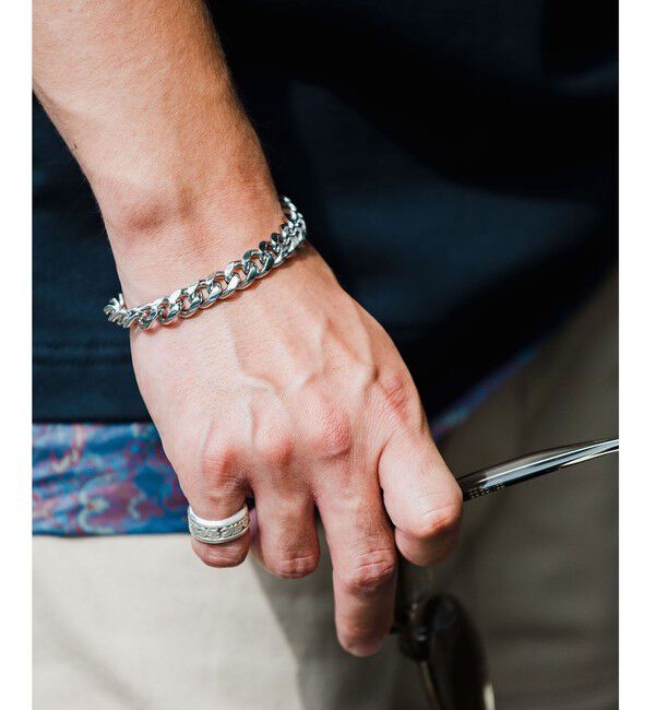 UNITED ARROWS green label relaxing「＜green label relaxing＞フラットチェーン ブレスレット」|ブレスレット・バングル|