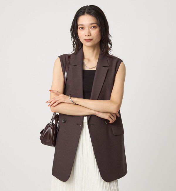 UNITED ARROWS green label relaxing「ツイードライク ジレ マシンウォッシャブル 帯電防止」|ベスト・ジレ|MD.BROWN