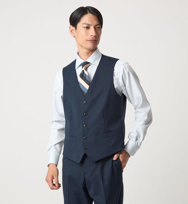 UNITED ARROWS green label relaxing「A+ TWPU サージ スリム 5B セットアップベスト -ウォッシャブル-」|スーツ|ROYAL