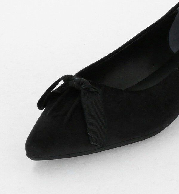UNITED ARROWS green label relaxing「ポインテッド タックリボン フラットシューズ 撥水 」|パンプス|