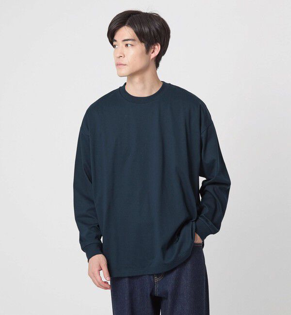 UNITED ARROWS green label relaxing「【WEB限定】デイリールーズ Tシャツ -吸水速乾・抗菌-」|Tシャツ・カットソー|NAVY