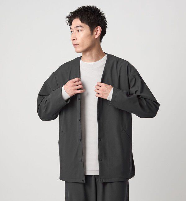 UNITED ARROWS green label relaxing「FREELITCH ノーカラー カーディガン -ストレッチ-」|カーディガン|