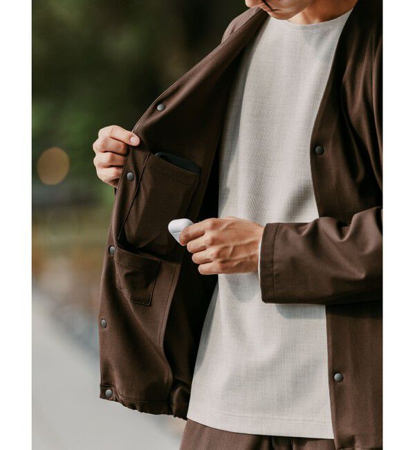 UNITED ARROWS green label relaxing「FREELITCH ノーカラー カーディガン -ストレッチ-」|カーディガン|