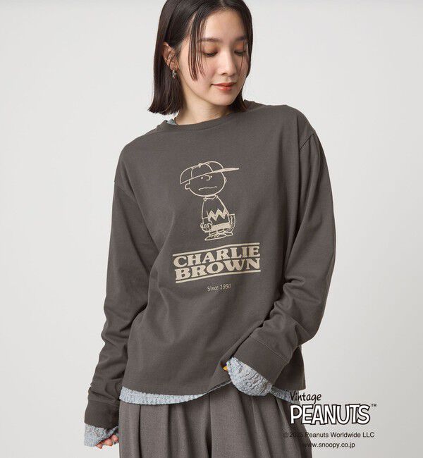 UNITED ARROWS green label relaxing「＜at ease＞PEANUTS ロングスリーブ カットソー」|Tシャツ・カットソー|