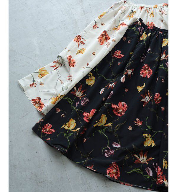 EMMEL REFINES「＜EMMEL REFINES＞EM ミディアムフラワープリント ボリューム スカート」|スカート|