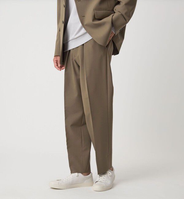 UNITED ARROWS green label relaxing「A+ PERTEX UNLIMITED リラックス イージー 1プリーツ スラックス -ストレッチ-」|スラックス|MD.BROWN