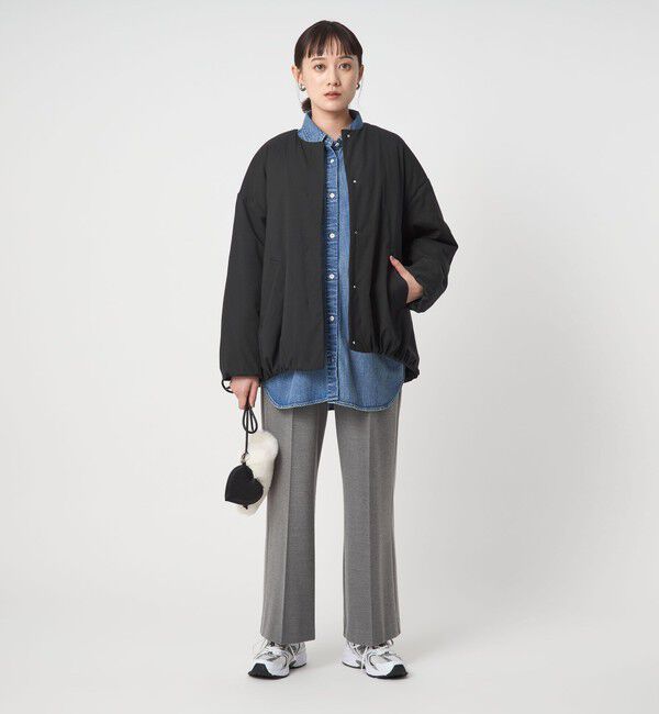 UNITED ARROWS green label relaxing「［size SHORTあり］パフィー ノーカラー ブルゾン 撥水 保温性 ウォッシャブル」|ブルゾン・スタジャン|