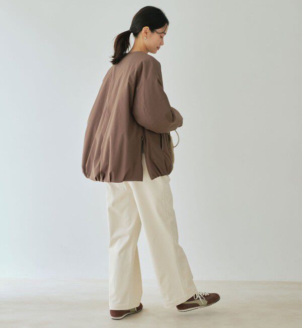 UNITED ARROWS green label relaxing「［size SHORTあり］パフィー ノーカラー ブルゾン 撥水 保温性 ウォッシャブル」|ブルゾン・スタジャン|