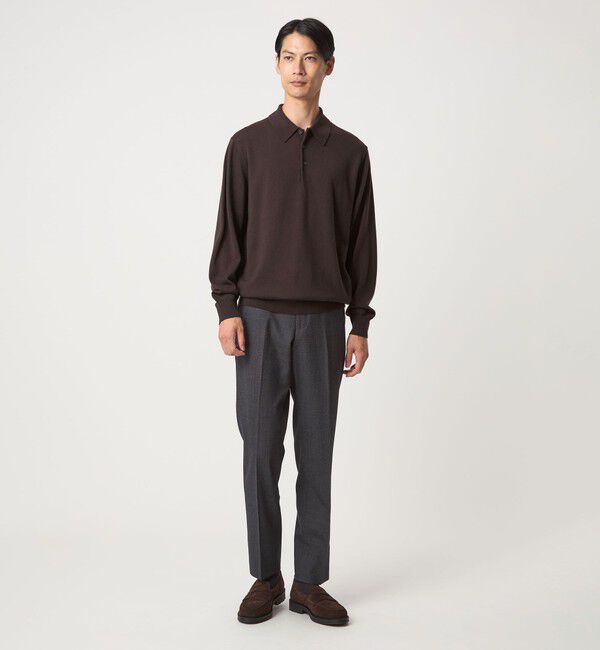 UNITED ARROWS green label relaxing「Super 120's ハイゲージ ニット ポロシャツ」|ニット・セーター|