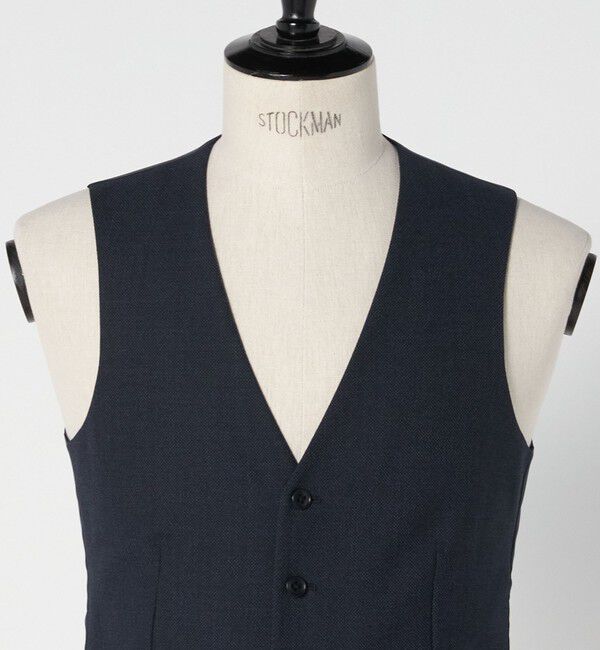 UNITED ARROWS green label relaxing「A+ TWPU バーズアイ 5B スリム ベスト -ウォッシャブル-」|ベスト・ジレ|