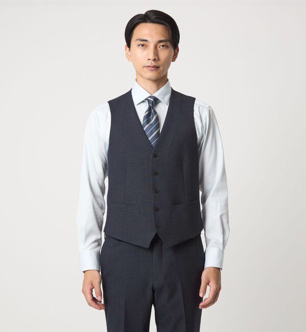 UNITED ARROWS green label relaxing「A+ TWPU バーズアイ 5B スリム ベスト -ウォッシャブル-」|ベスト・ジレ|