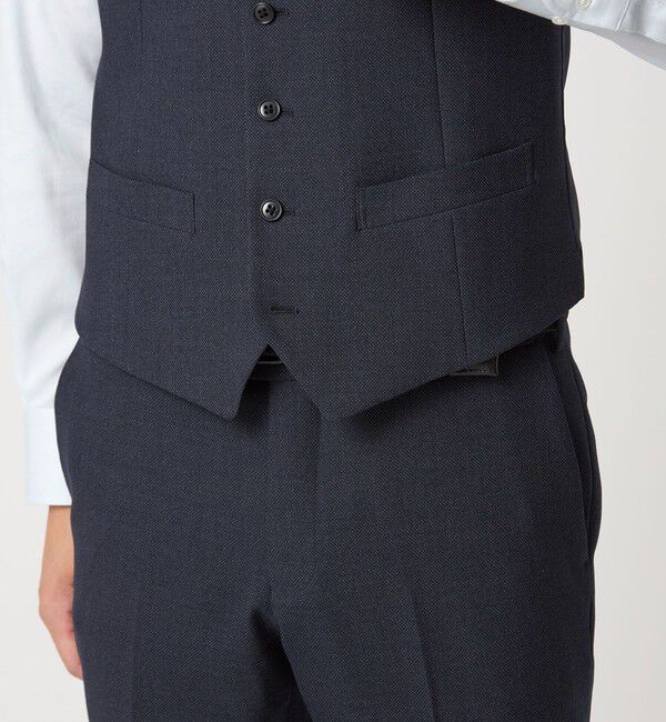 UNITED ARROWS green label relaxing「A+ TWPU バーズアイ 5B スリム ベスト -ウォッシャブル-」|ベスト・ジレ|