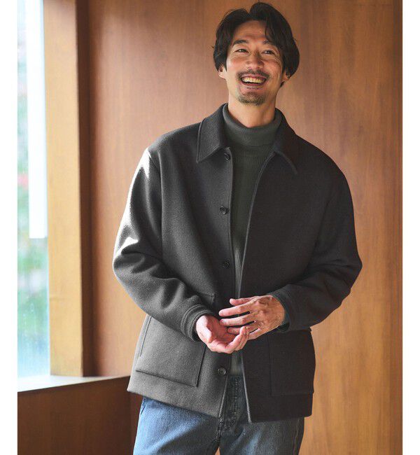 UNITED ARROWS green label relaxing「SENTDALE WOOL カバーオール」|ブルゾン・スタジャン|DK.GRAY
