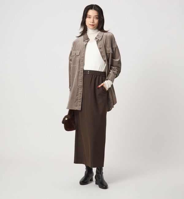 UNITED ARROWS green label relaxing「［size SHORTあり］ライト サキソニー タイト スカート ウォッシャブル」|タイト|