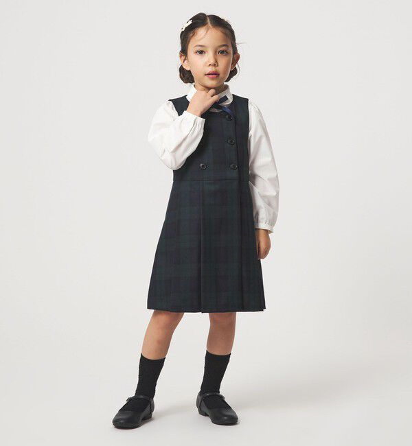 UNITED ARROWS green label relaxing「TRW ブラックウォッチ ジャンスカ / キッズ 110cm-130cm」|ワンピース|