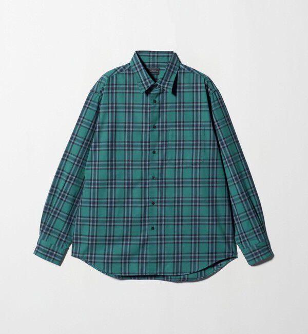 UNITED ARROWS green label relaxing「TRフラノ パターン ジャストルーズ レギュラーカラー シャツ」|シャツ・ブラウス|