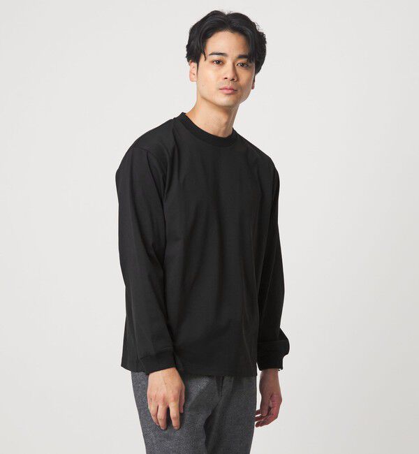 UNITED ARROWS green label relaxing「アンチスタティック クルーネック Tシャツ -帯電防止-」|Tシャツ・カットソー|BLACK