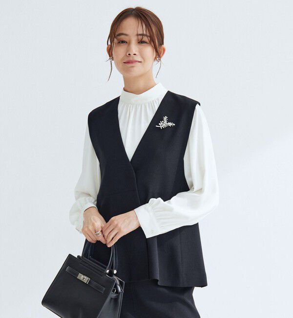 UNITED ARROWS green label relaxing「［size SHORTあり］fleurie(フルリー) ペプラム ジレ」|ベスト・ジレ|