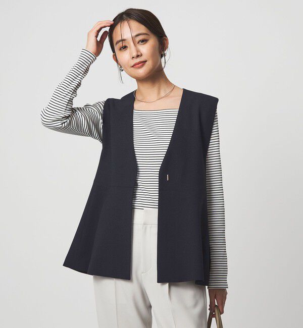 UNITED ARROWS green label relaxing「［size SHORTあり］fleurie(フルリー) ペプラム ジレ」|ベスト・ジレ|