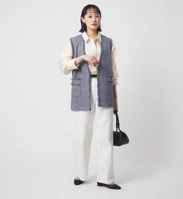 UNITED ARROWS green label relaxing「［size SHORTあり］ライト ツイードライク ジレ」|ベスト・ジレ|