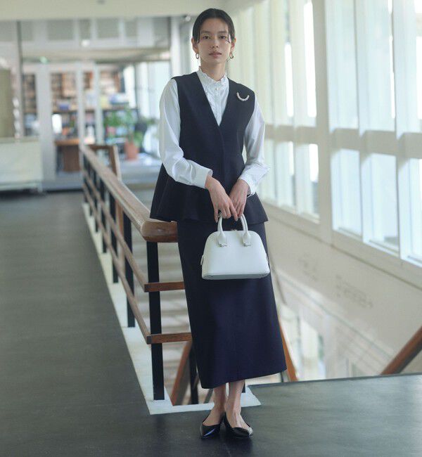 UNITED ARROWS green label relaxing「フリル ディテール ブラウス マシンウォッシャブル UVカット」|シャツ・ブラウス|