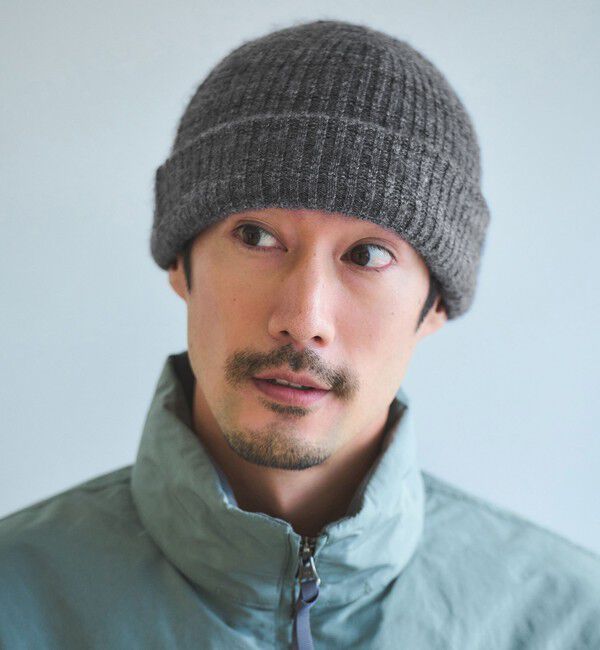 UNITED ARROWS green label relaxing「GLR ミックス ビーニー ニットキャップ」|ニット帽|BLACK