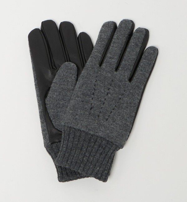 UNITED ARROWS green label relaxing「フランネル&times;ラムレザー グローブ -タッチパネル対応-」|手袋|