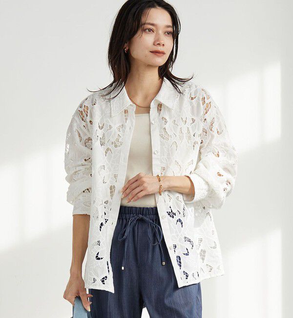 UNITED ARROWS green label relaxing「レース シャツ」|シャツ・ブラウス|