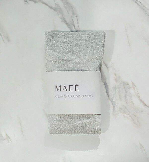 UNITED ARROWS green label relaxing「＜MAEE＞コンプレッション ソックス （グリッターリブ） / 着圧ソックス / 靴下」|ソックス|SILVER
