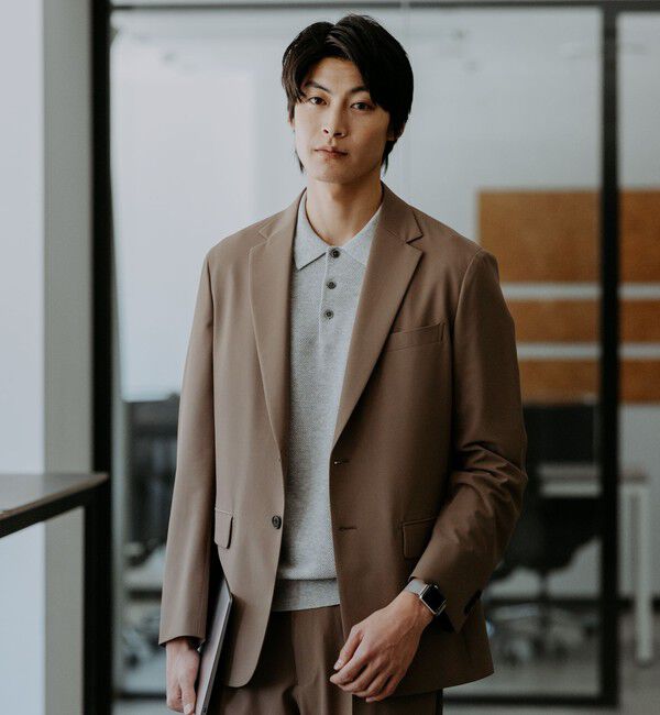 UNITED ARROWS green label relaxing「A+ PERTEX UNLIMITED リラックス セットアップ ジャケット -ウォッシャブル・ストレッチ・撥水-」|スーツ|BEIGE
