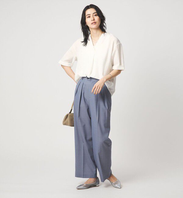 UNITED ARROWS green label relaxing「［size SHORT/TALLあり］Daily Chic コンフィ― ワイド パンツ」|スラックス|