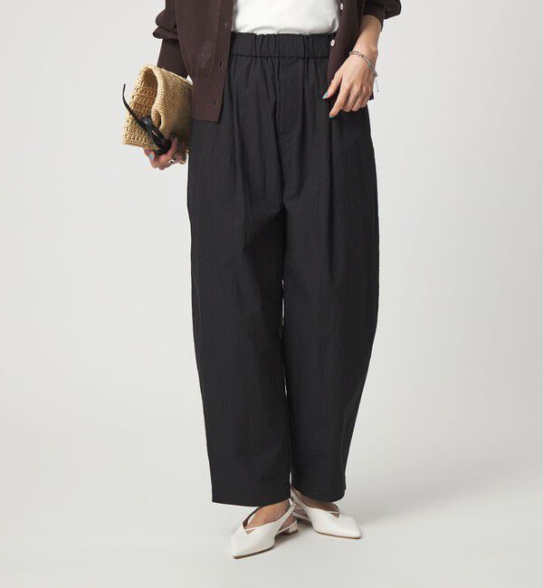 UNITED ARROWS green label relaxing「［size SHORTあり］イージー カーブ パンツ ウォッシャブル 接触冷感」|その他|BLACK