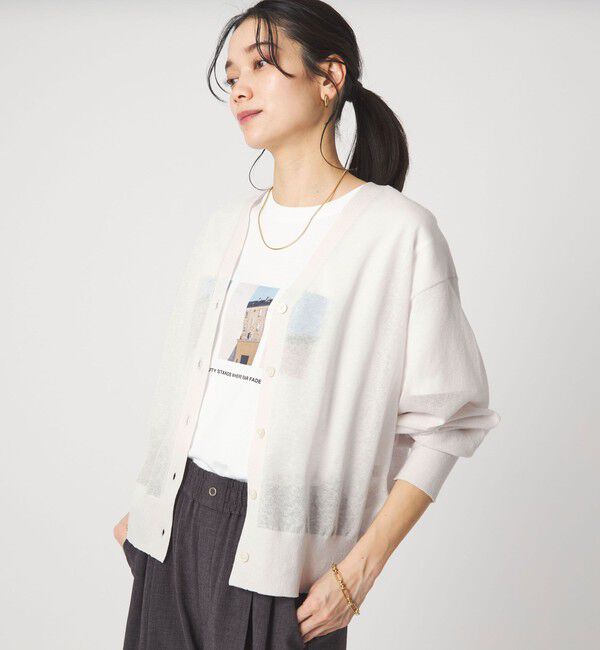 UNITED ARROWS green label relaxing「【結論シリーズ】ビューティーネック2WAYカーデ ウォッシャブル」|カーディガン|