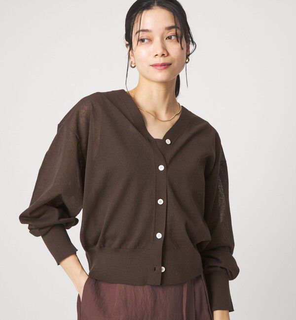 UNITED ARROWS green label relaxing「【結論シリーズ】ビューティーネック2WAYカーデ ウォッシャブル」|カーディガン|