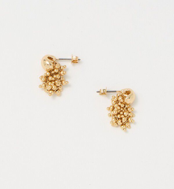 UNITED ARROWS green label relaxing「オーバルメタル＆ツブツブミックス ピアス」|ピアス|GOLD