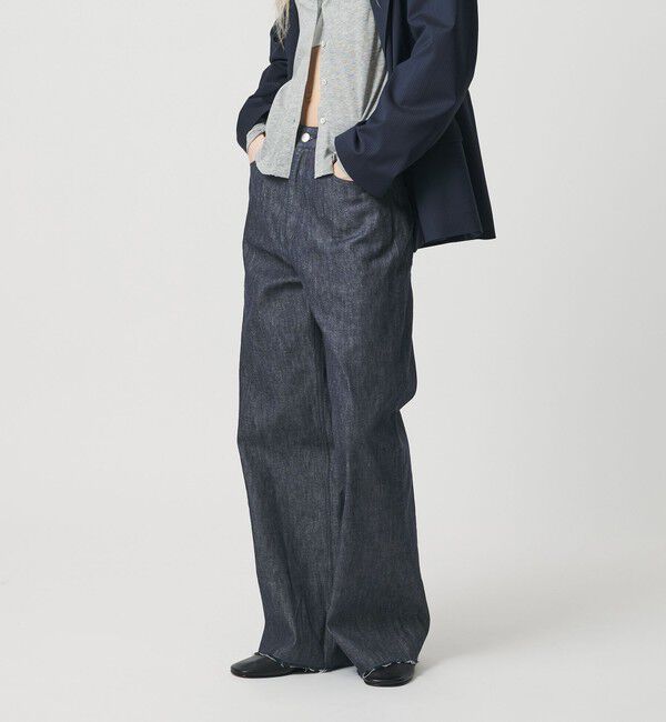ATTISESSION「＜ATTISESSION＞ワイド デニムパンツ 4/402」|デニム|NAVY