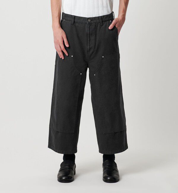 MONKEY TIME「ガーメントダイ ダック ダブルニー アンクル パンツ」|チノ|