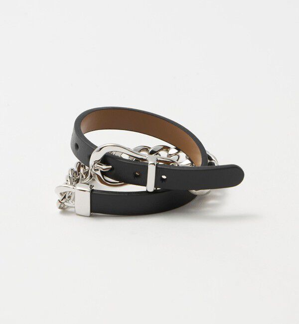 BEAUTY&YOUTH UNITED ARROWS「メタルチェーン&times;レザーベルト ブレスレット」|ブレスレット・バングル|