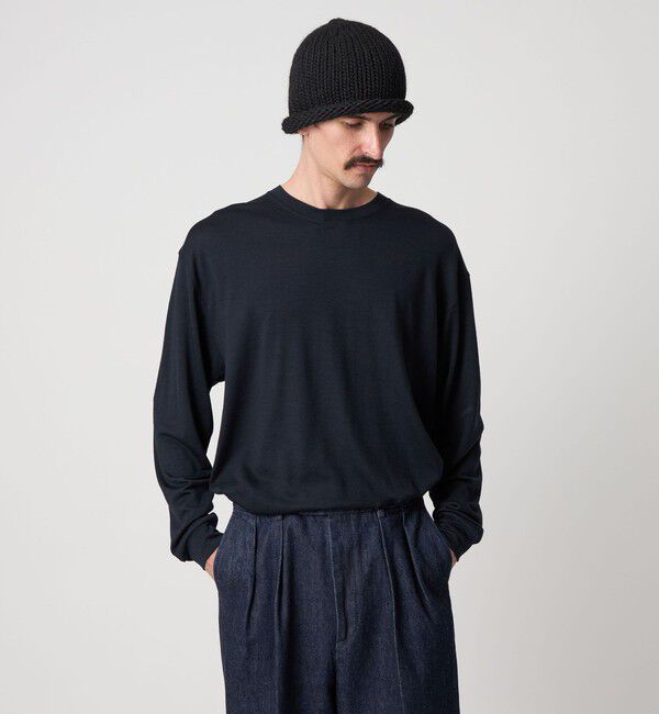 STEVEN ALAN「＜Steven Alan＞ メリノウール クルーネック Tシャツ LOOSE」|Tシャツ・カットソー|