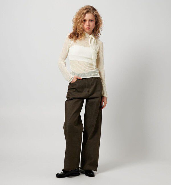 ATTISESSION「＜ATTISESSION＞メッシュ タイ ニット トップス」|ニット・セーター|