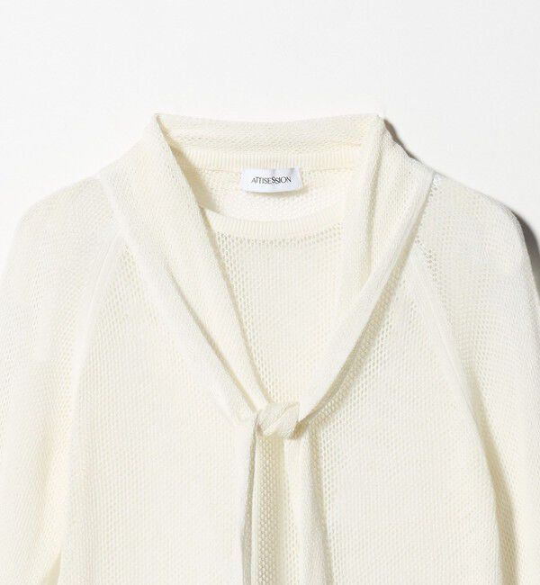 ATTISESSION「＜ATTISESSION＞メッシュ タイ ニット トップス」|ニット・セーター|